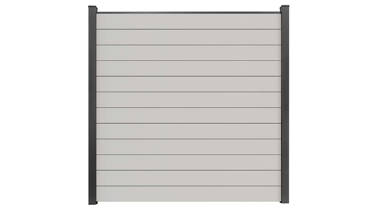 planeo Gardence Simply Small - PVC-Steckzaun Weiss 180 x 180 cm