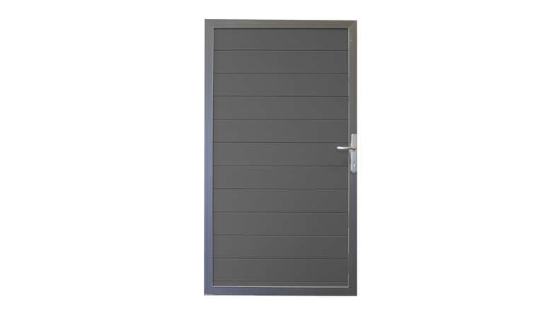 planeo Gardence Metallic - Alu-Universaltor Anthrazitgrau mit Anthrazit-Alurahmen