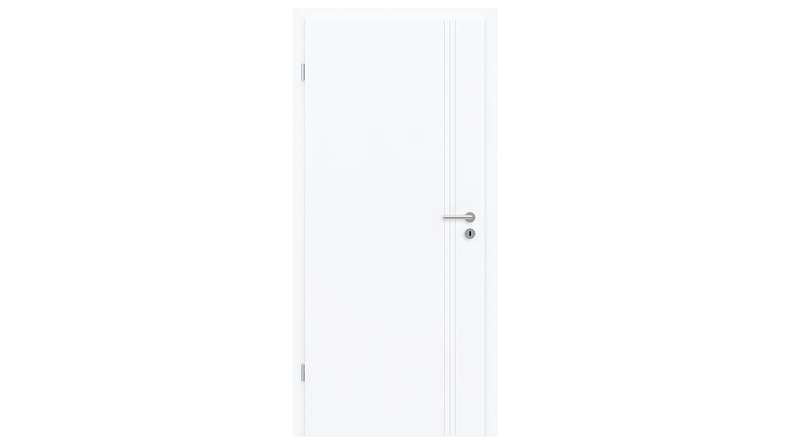 planeo Design-Innentür PUREA Vivo 6 Weißlack 9003 Designkante | lackiert - 1985 x 610|735|860|985 mm