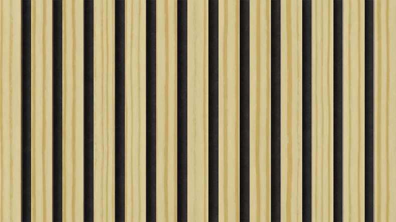 planeo Akustikpaneele - Kiefer 2480 x 600 x 21.5 mm | schwer entflammbar Brandschutz Klasse B