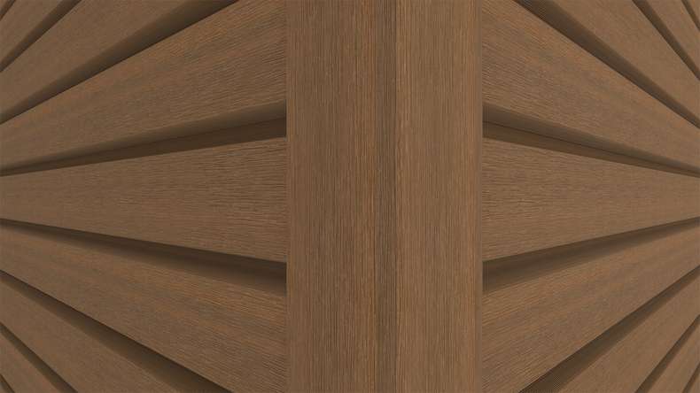 planeo LINEA Wide - WPC CoEx Fassadenverkleidung Burma Teak 2900 x 181 mm