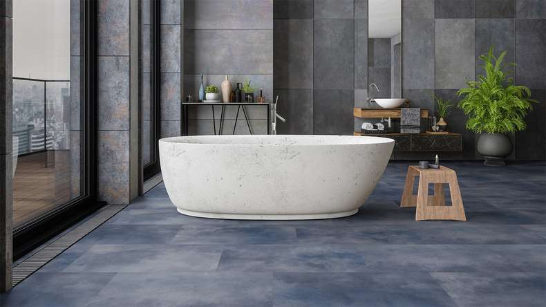 Gerflor Klick Vinyl - Virtuo 55 Rigid Acoustic Acuarela Ink | Trittschalldämmung integr. (39071475)