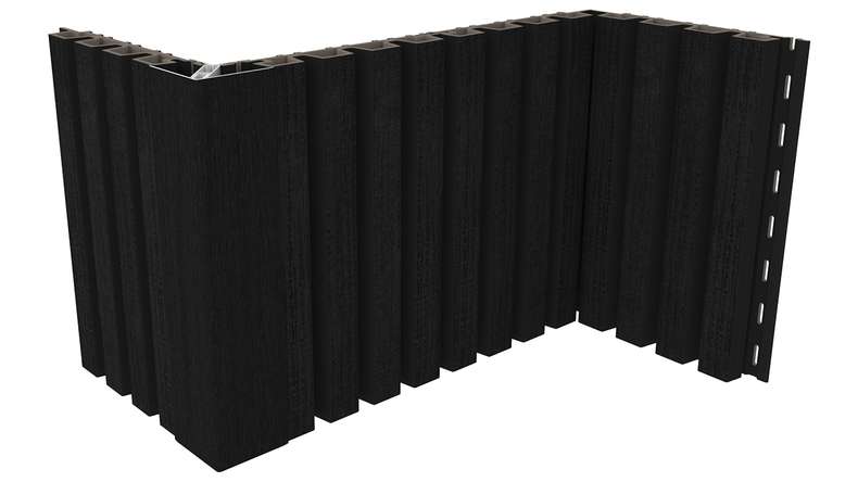 planeo LINEA Slim - WPC CoEx Fassadenverkleidung Schwarz 2900 x 215 mm