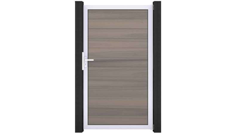 planeo Gardence Strong - BPC-Universaltor Bi-Color co-ex mit Silber Alurahmen 150x180x4cm