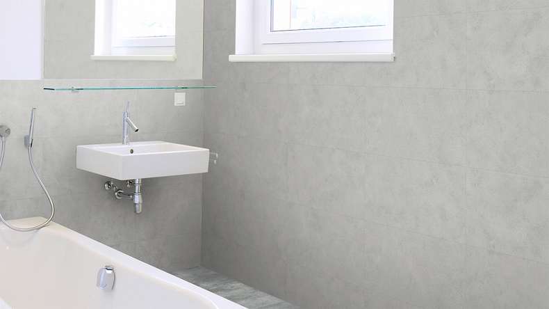planeo Revea - Wandverkleidung Kunststoff Grey Matt 60 x 30 cm