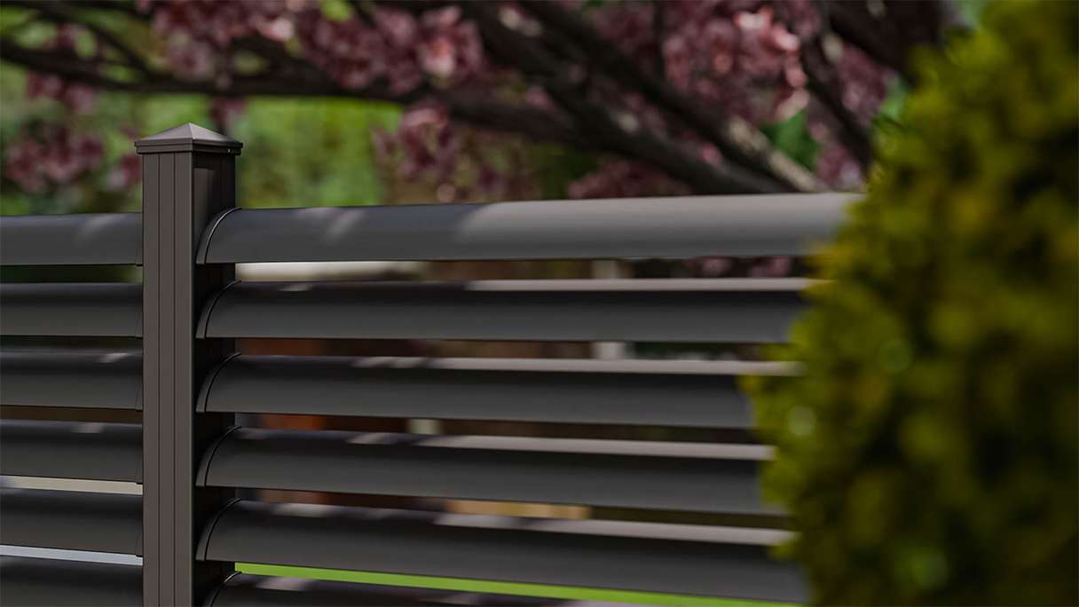planeo Gardence Metallic Ellipse - Alu-Gartenzaun Quadratisch Anthrazit | DB703
