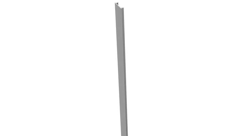 planeo Gardence Metallic - Pfostenabdeckleiste Silbergrau 190cm 7x7 und 9x9cm