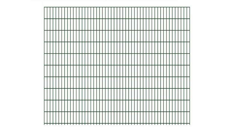 Doppelstabmattenzaun schwer 8/6/8 RAL 6005 Moosgrün - 2030 x 2510 mm