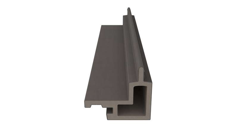 planeo LINEA - WPC CoEx Außenwinkel Dunkelgrau 2900 x 62 x 55 mm