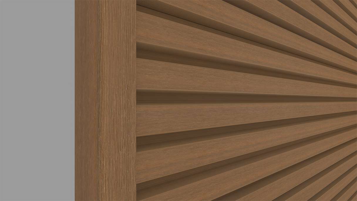 planeo LINEA Slim - WPC CoEx Fassadenverkleidung Burma Teak 2900 x 215 mm