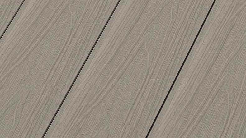 planeo MAXLine Nature - 3m WPC CoEx ummantelte XL Terrassendiele Verbundprofil leicht - Hellgrau strukturiert/glatt gebürstet