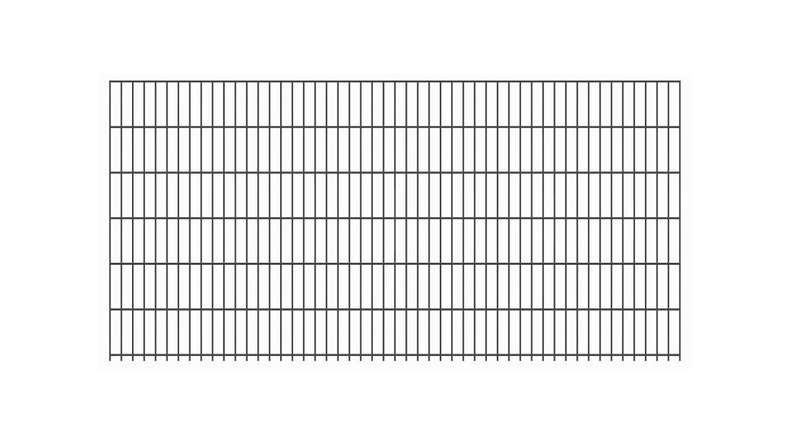 Doppelstabmattenzaun leicht 6/5/6 RAL 7016 Anthrazit - 1230 x 2510 mm