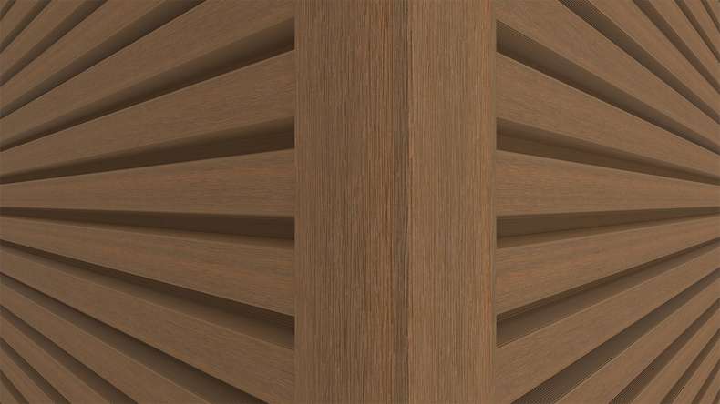planeo LINEA Slim - WPC CoEx Fassadenverkleidung Burma Teak 2900 x 215 mm