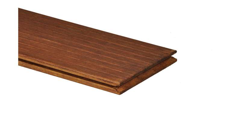 planeo Holzterrasse Massivdiele Bambus Hell glatt/fein genutet - 1850 x 137 x 20 mm