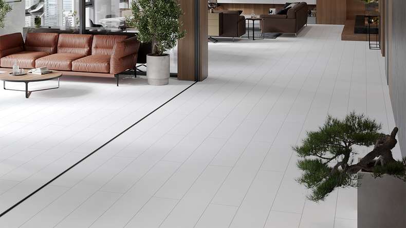 planeo Rigid Klick Vinyl - Wood White | Trittschalldämmung integr. (100P2935-N)