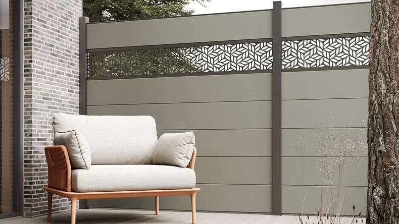 planeo Gardence Strong XL - BPC-Gartenzaun Grau