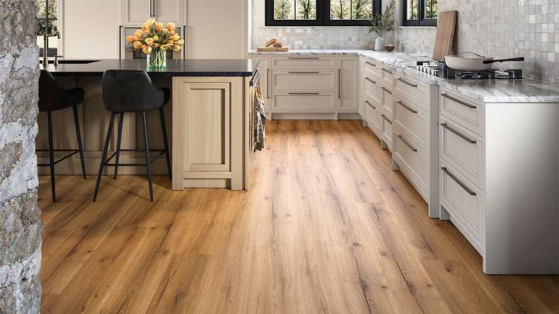 planeo Rigid Klick Vinyl - SolutionX 2in1 Eiche Natur Rustikal | Trittschalldämmung integr. (ECF-0092)
