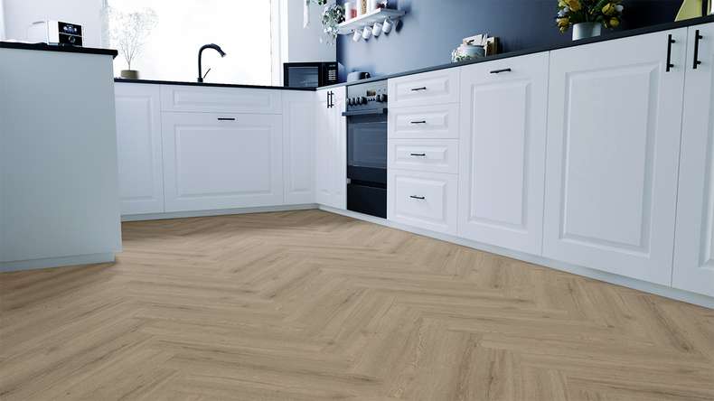 SKAVA Rigid Klick Vinyl Fischgrät - Unique Varos | wasserfest und Trittschalldämmung integr. (LO-2215)