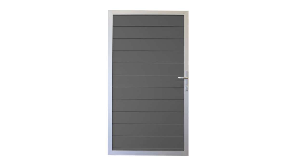 planeo Gardence Metallic - Alu-Universaltor Anthrazitgrau mit Alurahmen