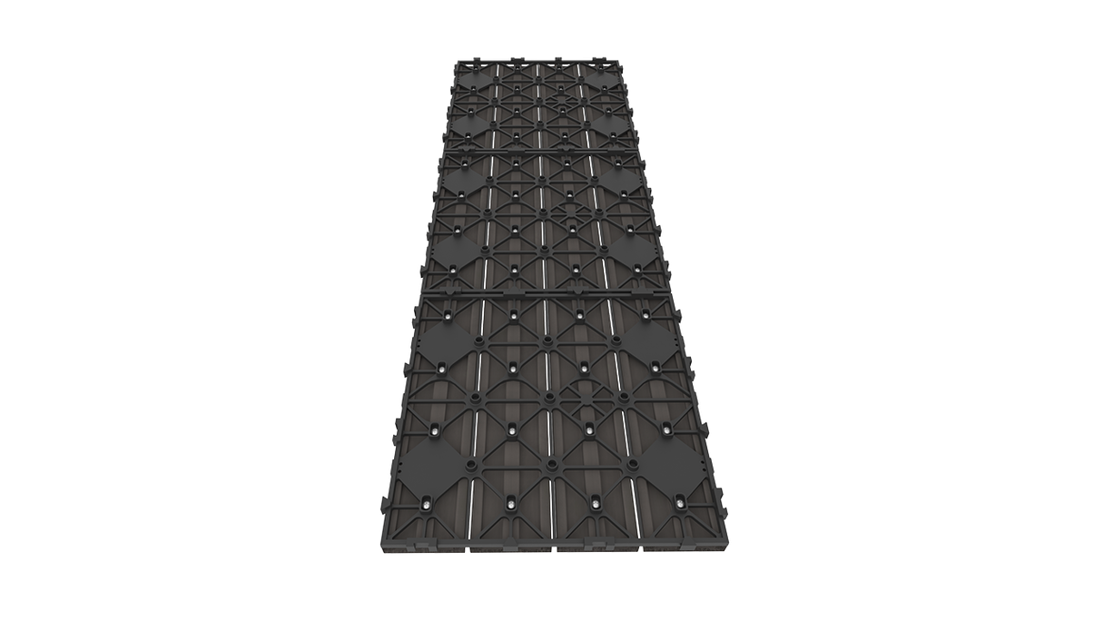 planeo WPC-CoEx-Terrassenfliese Dunkelgrau 90x30 cm