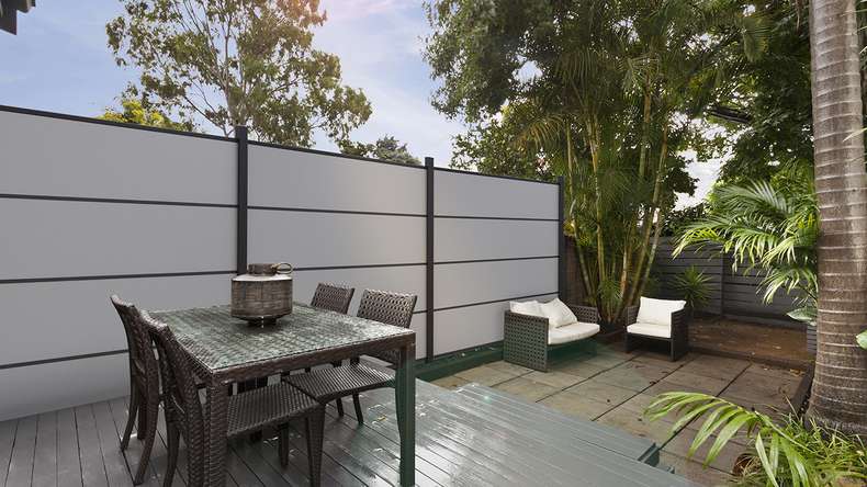 planeo Gardence Resistant - Einzelprofil Uni Grau 180 x 45 x 8mm