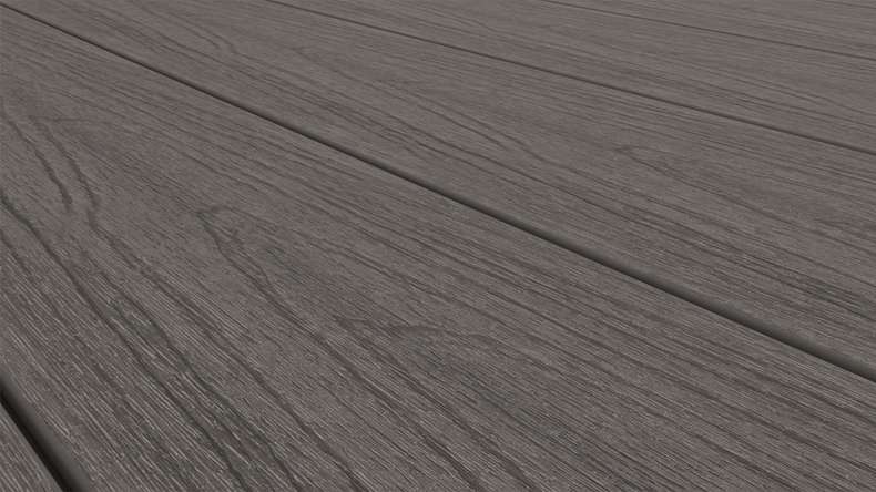 planeo MAXLine Nature - 3m WPC CoEx ummantelte XL Terrassendiele Verbundprofil leicht - Dunkelgrau strukturiert/glatt gebürstet