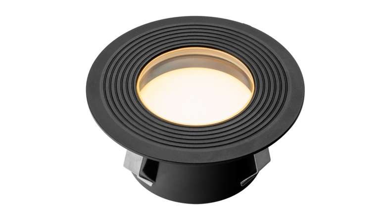 planeo Terrassenbeleuchtung 12V - LED-Einbauleuchte Onyx 90 RA - 2W 76 Lumen