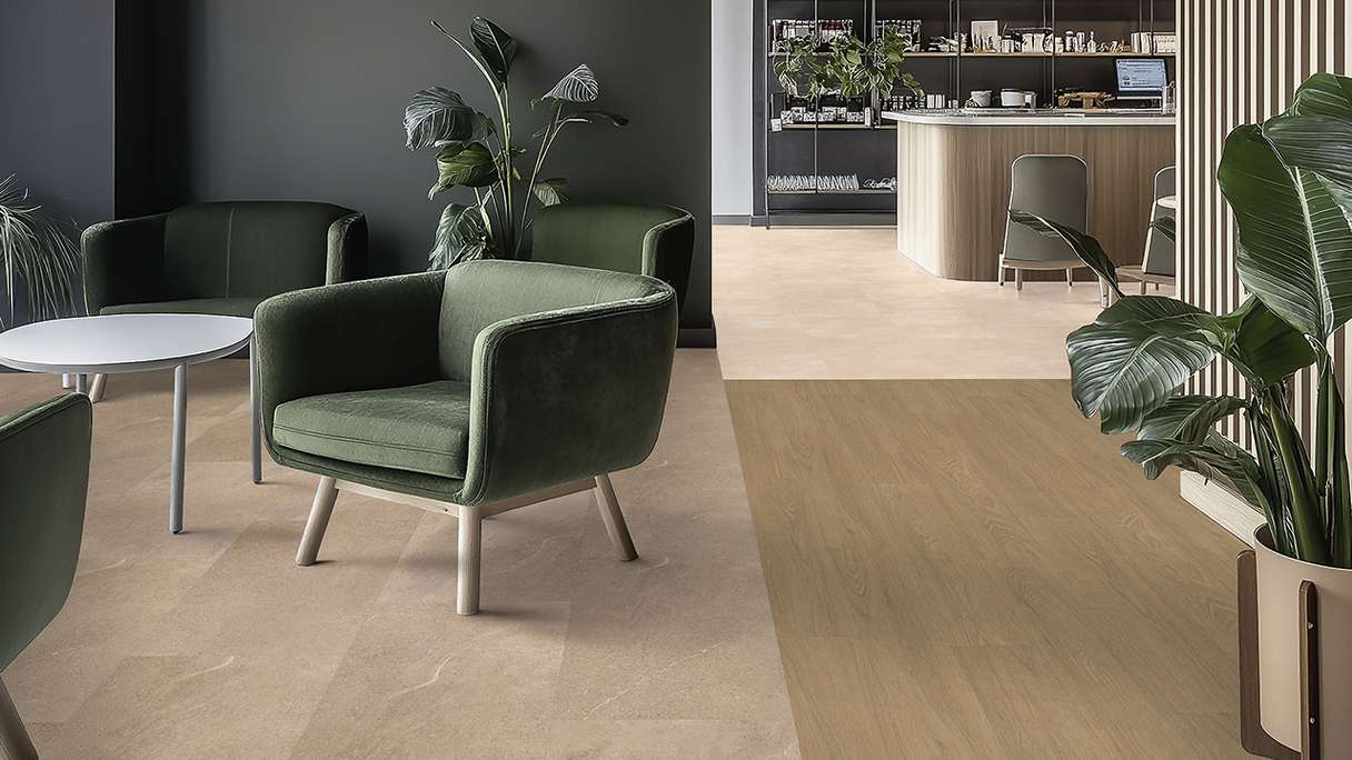Gerflor Klick Vinyl Rigid - Creation 40 Clic Curton Stone Taupe | Authentisches Erscheinungsbild (60611604)