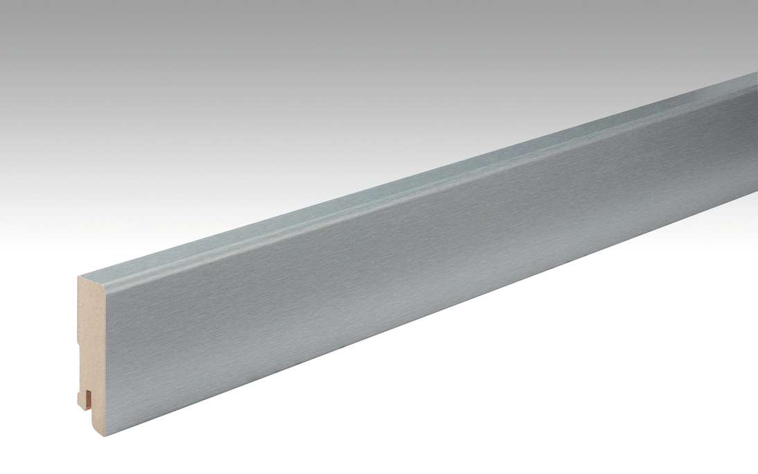 MEISTER Sockelleisten Fußleisten Edelstahl DF 063 - 2380 x 60 x 16 mm (200010-2380-00063 - 698123063)