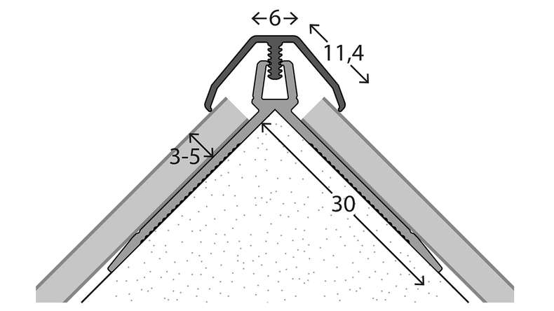 planeo Wandprofilsystem Außenecke 069 - 260 cm