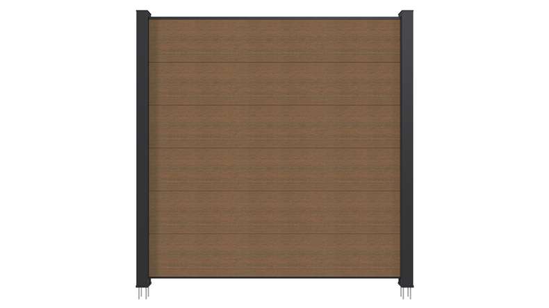 planeo INFINITY XL-Board - WPC CoEx Steckzaun Burma Teak 176 x 183 cm