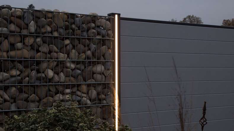 planeo Glow - Zaunbeleuchtungs-Set Lichtleiste aus Alu
