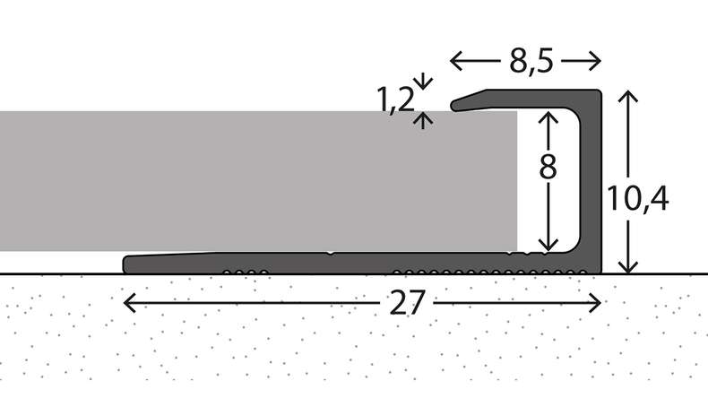 planeo Abschlussprofil 941 - 270 cm