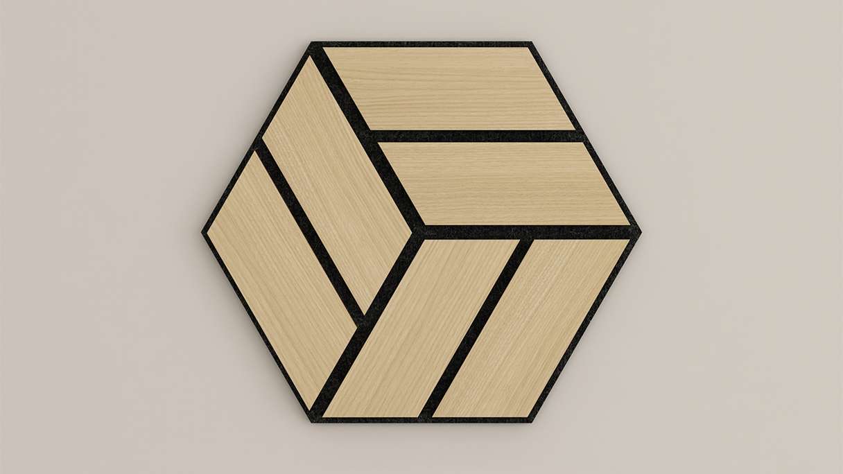 Skaben Akustikpaneele SilentWall - HexaUno New Light - 30 x 26 cm