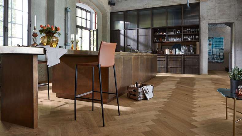 planeo Holzboden - Edelholz Herringbone Mysen | Made in Germany (EDP-1398)