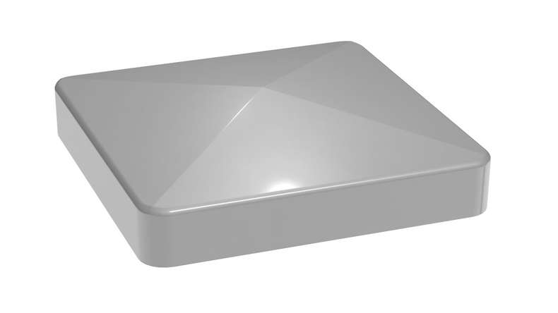 planeo Gardence Metallic - Pfostenkappe Silbergrau 9x9cm