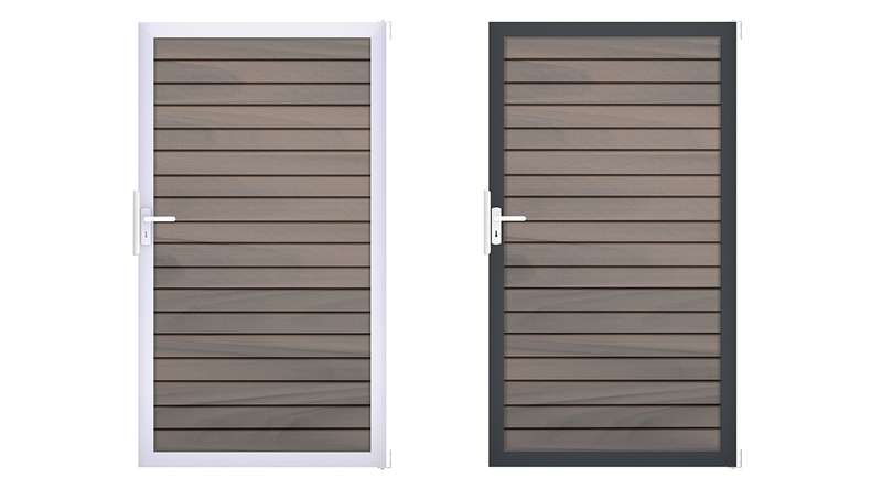planeo Gardence Trendy - BPC-Rhombus Universaltor - Bi-color co-extrudiert mit Alurahmen 100 x 180 4 cm