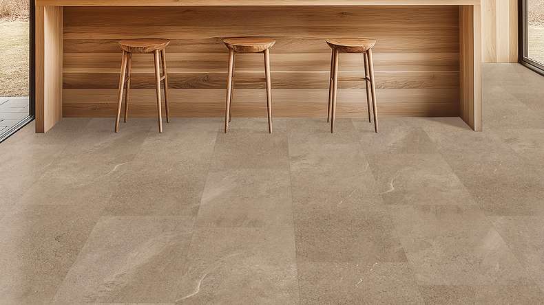 Gerflor Klick Vinyl Rigid - Creation 40 Clic Curton Stone Taupe | Authentisches Erscheinungsbild (60611604)