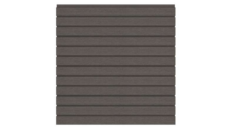 planeo LINEA - WPC CoEx Rhombus Steckzaun Dunkelgrau 176 x 183 cm