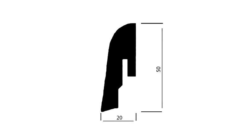 Wicanders Sockelleisten - Kork-Funiert - Struktur - 20x50x2400 mm (VWDE3602)