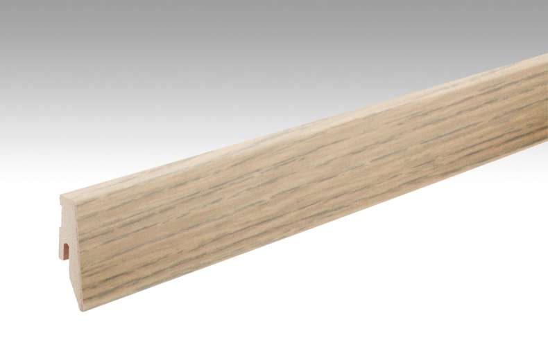 MEISTER Sockelleisten Fußleisten Eiche Alabaster 1176 - 2380 x 60 x 20 mm (200049-2380-01176 - 1030231176)