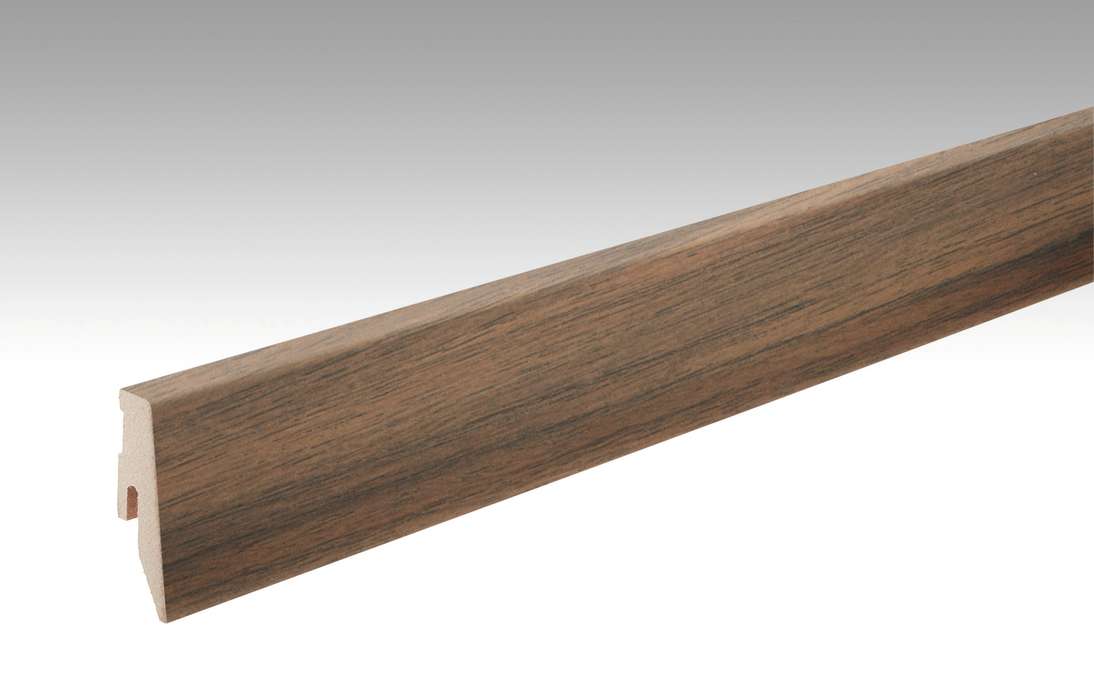 MEISTER Sockelleisten Fußleisten Nussbaum Amore 6389 - 2380 x 60 x 20 mm (200005-2380-06389 - 6938236389)