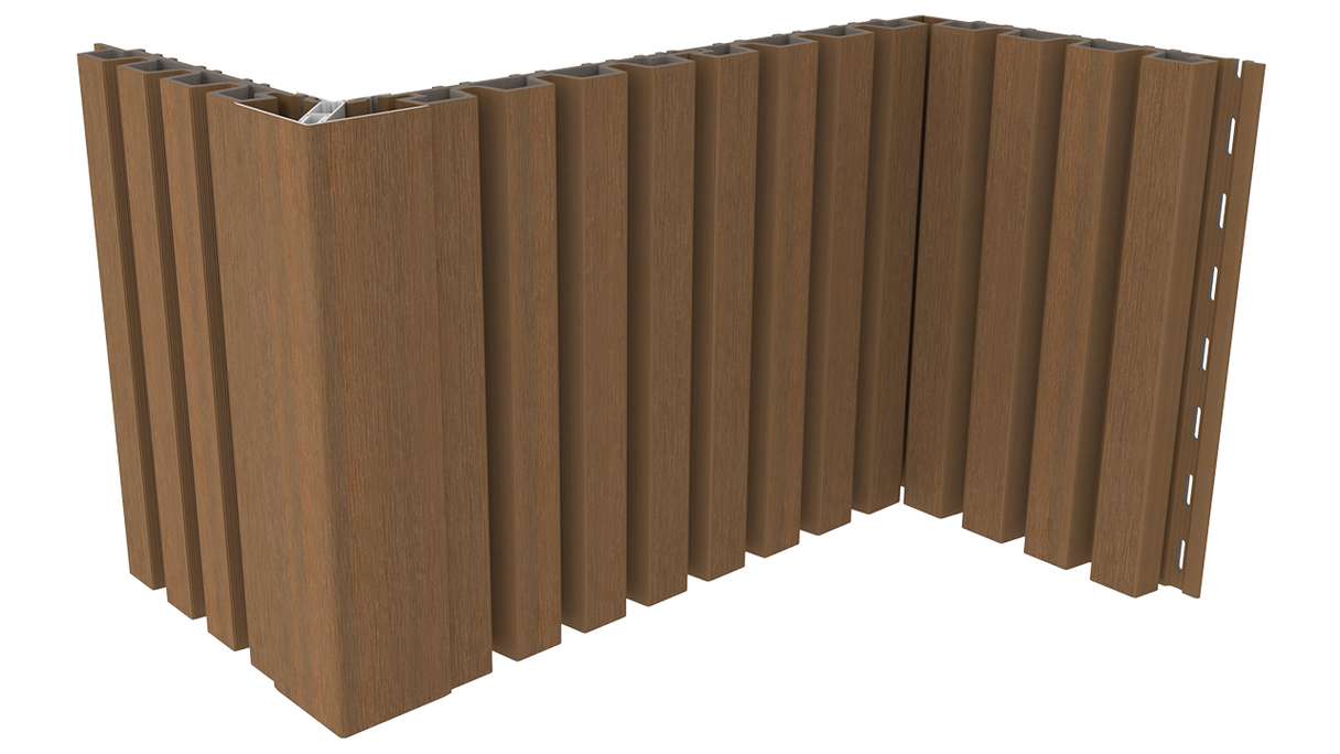 planeo LINEA Slim - WPC CoEx Fassadenverkleidung Burma Teak 2900 x 215 mm
