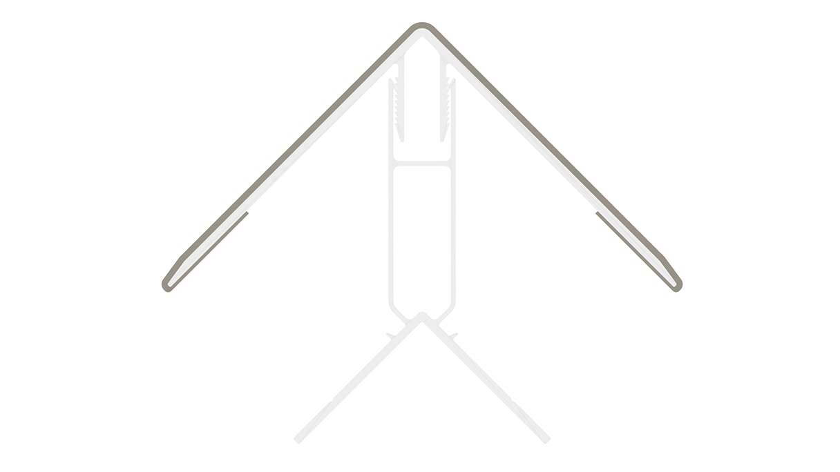 planeo LINEA - Alu CoEx Außeneckprofil Hellgrau 3000 x 66 x 66 mm