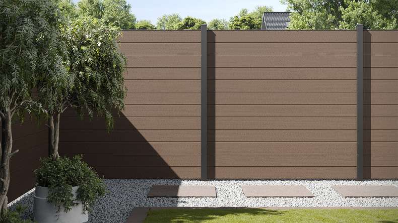 planeo Gardence Strong - BPC-Gartenzaun Quadratisch Terra