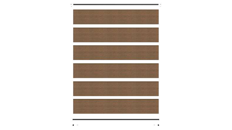 planeo INFINITY XL-Board - WPC CoEx Steckzaun Burma Teak 176 x 183 cm