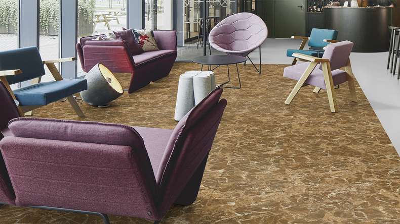 Forbo Allura Material 55 Klebevinyl - Ochre Marble (636782DR5_con)