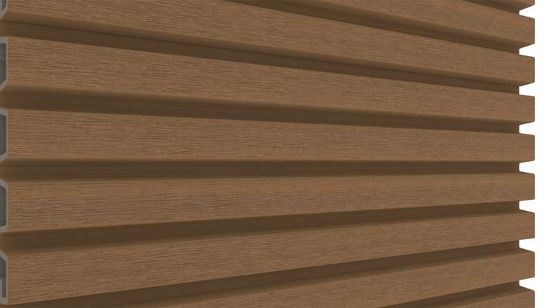 planeo LINEA Slim - WPC CoEx Fassadenverkleidung Burma Teak 2900 x 215 mm