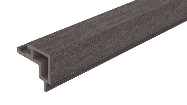 planeo LINEA - WPC CoEx Außenwinkel Dunkelgrau 2900 x 62 x 55 mm