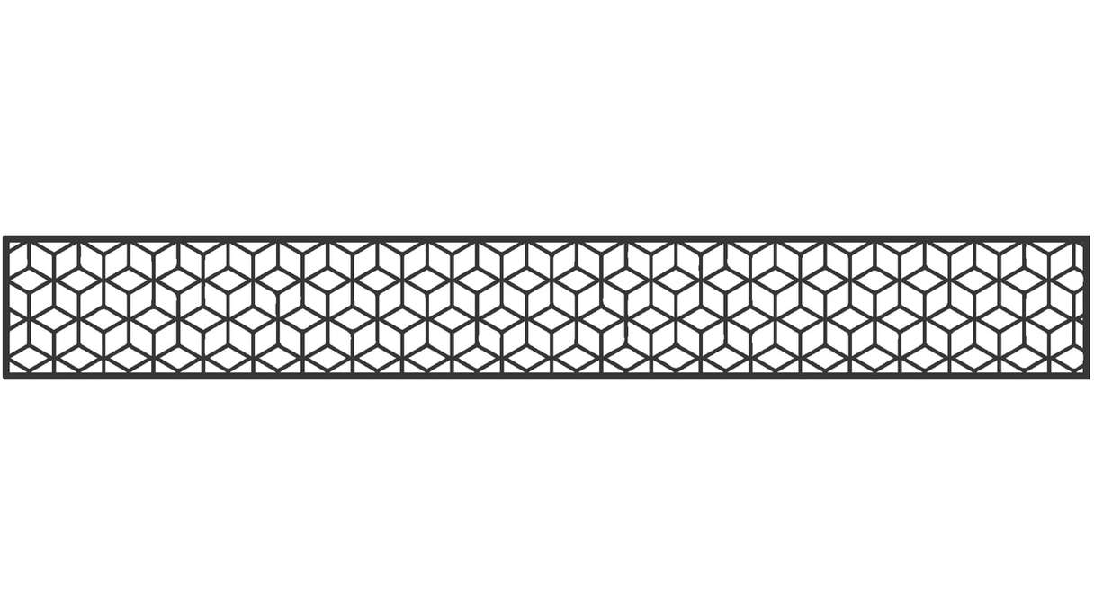 planeo Gardence - Designeinsatz 1800 x 300 x 1.5 mm Anthrazit